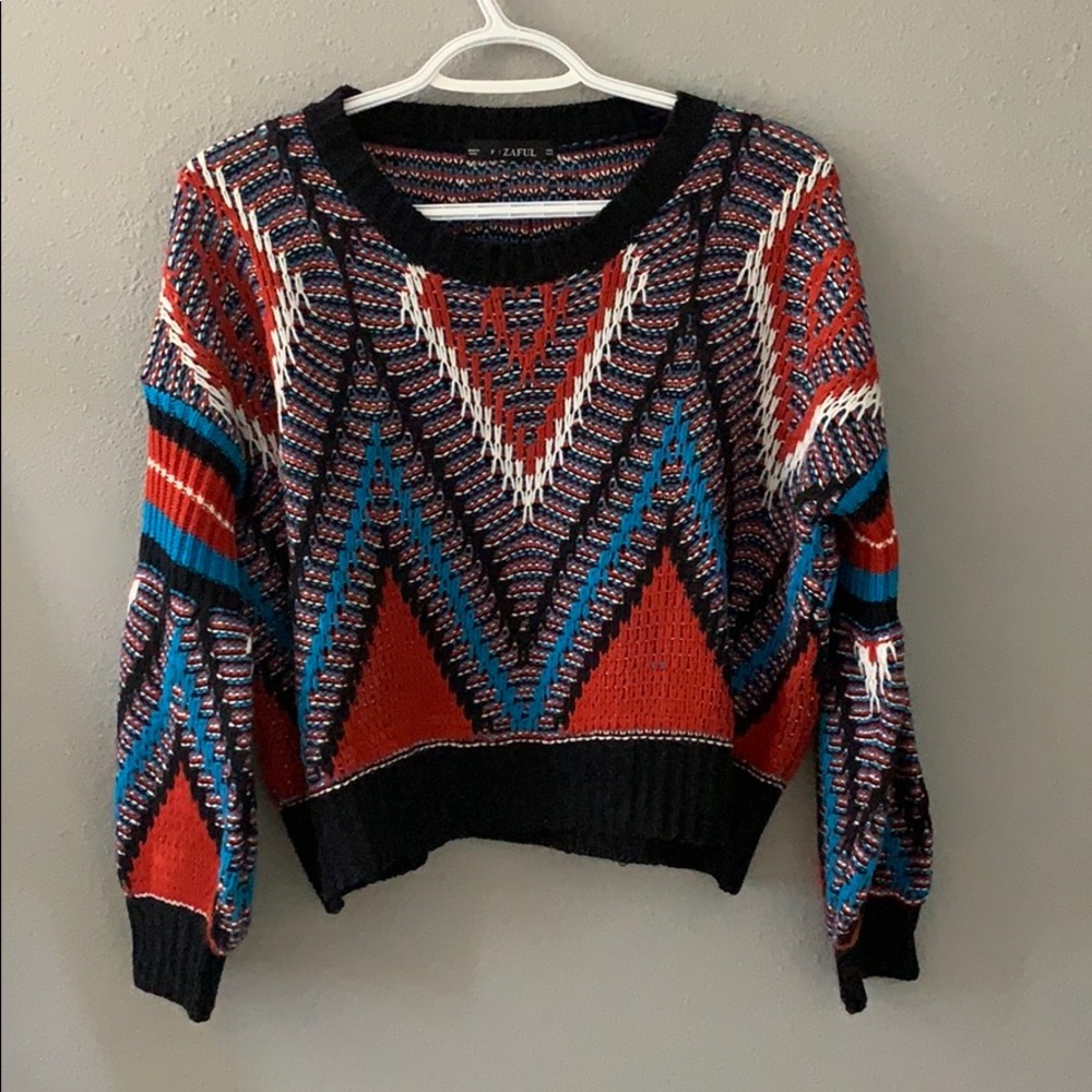 Tribal pattern sweater!